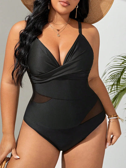 Plus Size Badpak met Corrigerende Pasvorm en Stijlvol Design