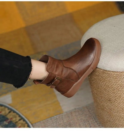 Dames Enkellaarsjes Comfortabel Stijlvol Leer