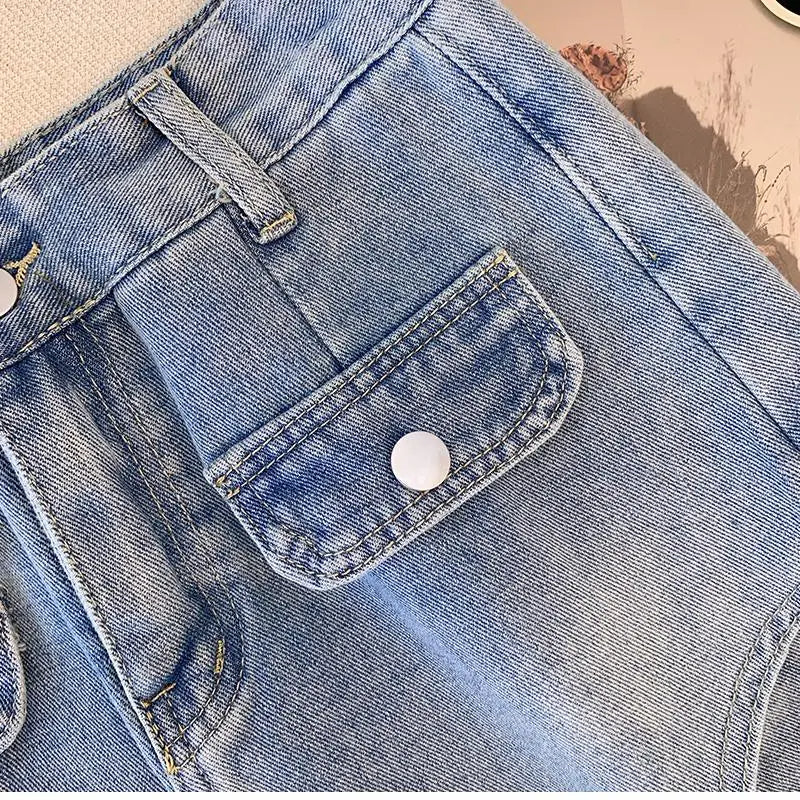 Plus Size Denim Short Casual Stijlvol Zomerbroek