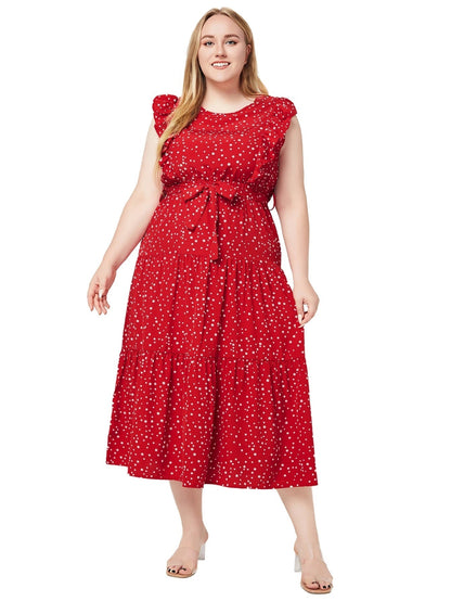 Plus Size Jurk Luchtig Stijlvol Zomerjurk voor Dames