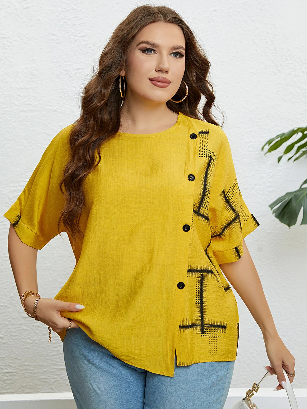 Plus Size T-Shirt voor Vrouwen Comfortabel Casuaal