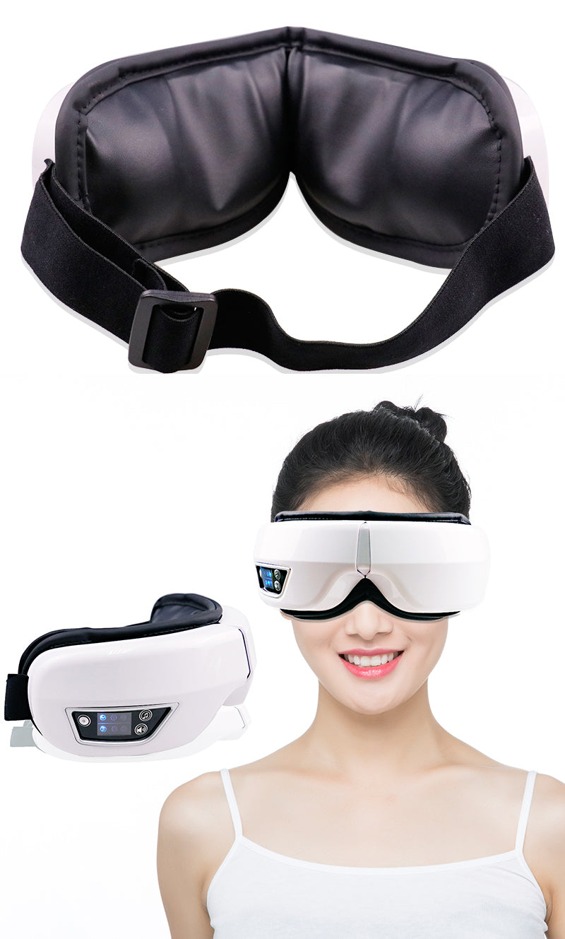 Oogmassage Apparaat met Warmte, Trilling en Bluetooth Muziek