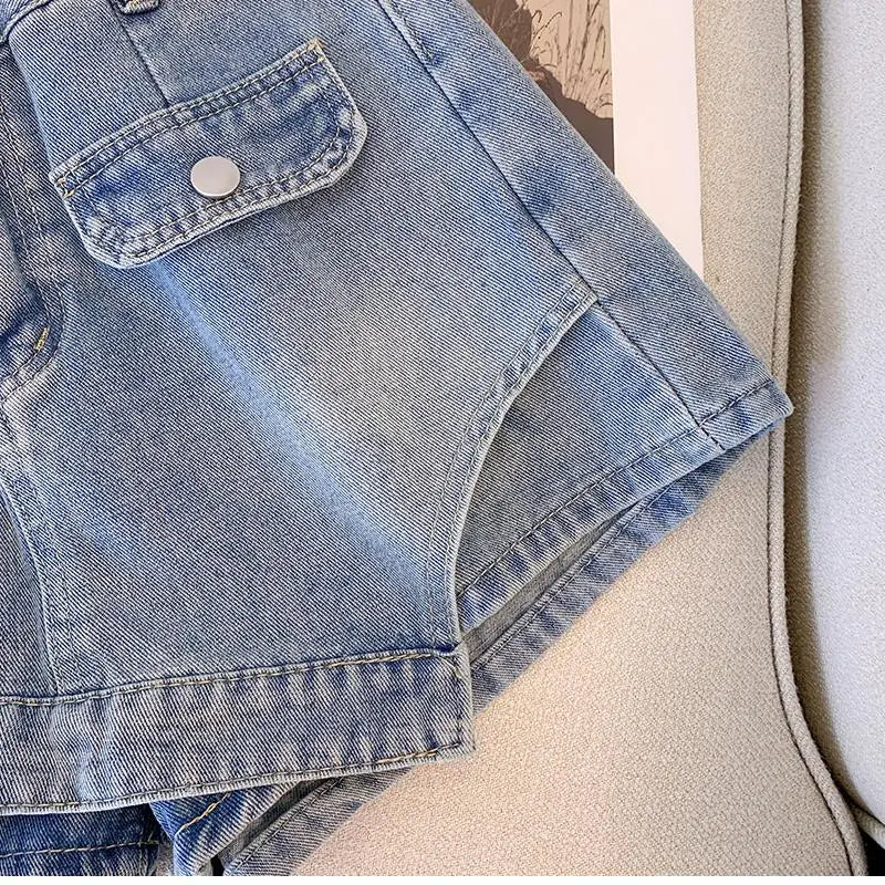 Plus Size Denim Short Casual Stijlvol Zomerbroek