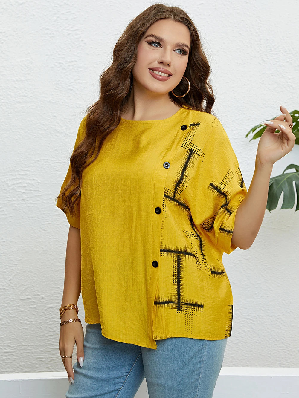 Plus Size T-Shirt voor Vrouwen Comfortabel Casuaal