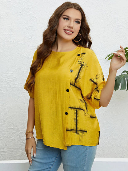 Plus Size T-Shirt voor Vrouwen Comfortabel Casuaal