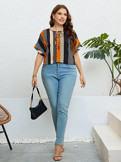 Plus Size Blouse Comfortabel en Casual