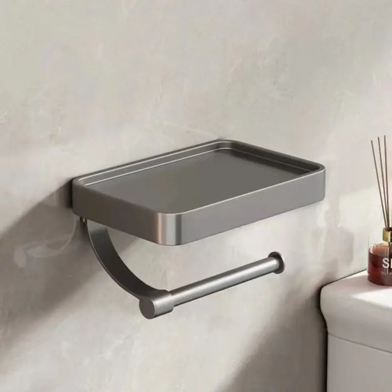 Wandtoiletrolhouder met Opbergplankje