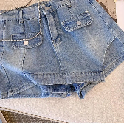 Plus Size Denim Short Casual Stijlvol Zomerbroek