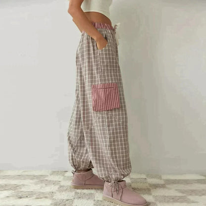 Geruite Pyjama Set Lange Mouwen Zacht en Warm