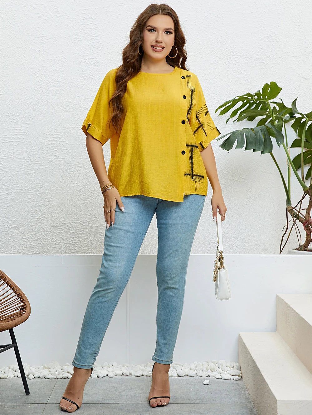 Plus Size T-Shirt voor Vrouwen Comfortabel Casuaal