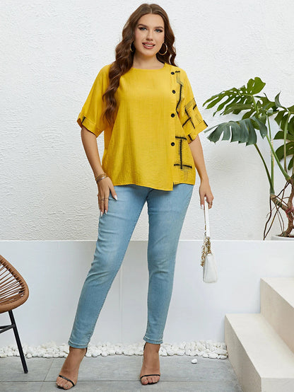 Plus Size T-Shirt voor Vrouwen Comfortabel Casuaal