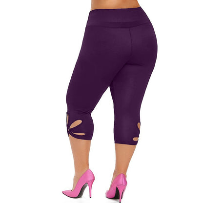 Plus Size Legging Naadloos Casual Zwart