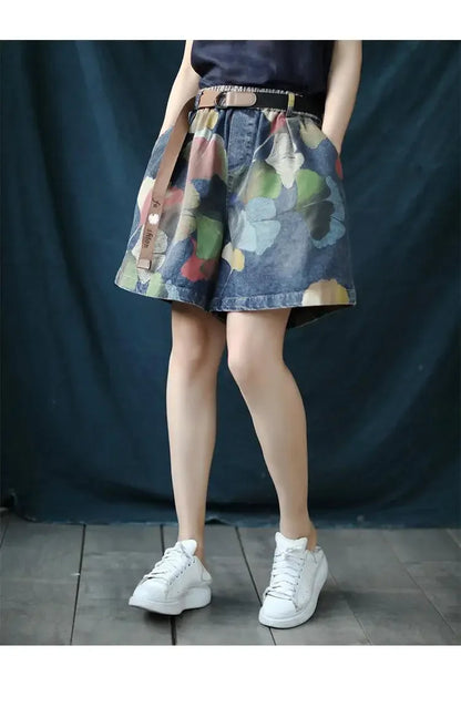 Plus Size Denim Short Stijlvol Zomerbroek voor Dames
