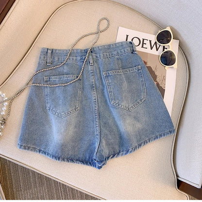 Plus Size Denim Short Casual Stijlvol Zomerbroek