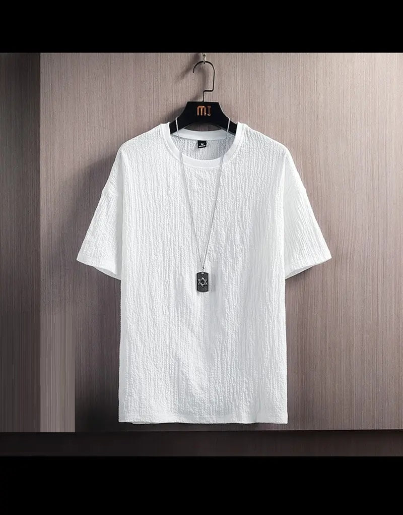 Plus Size T-Shirt Losvallend Trendy voor Mannen