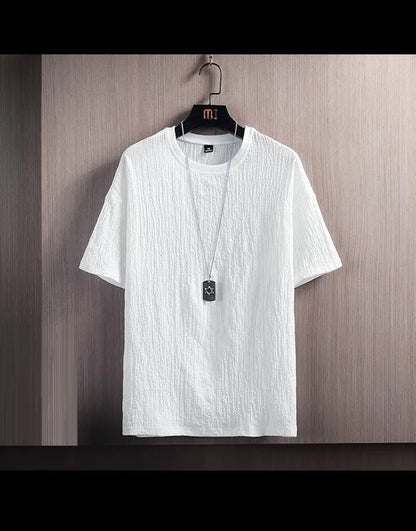 Plus Size T-Shirt Losvallend Trendy voor Mannen