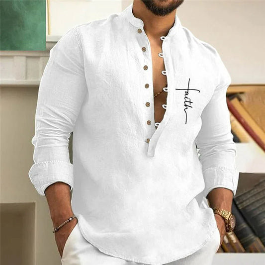 Plus Size Overhemd Luchtig en Casual voor Mannen - Mode Vibes