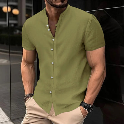 Plus Size Overhemd Casual Comfortabel voor Mannen