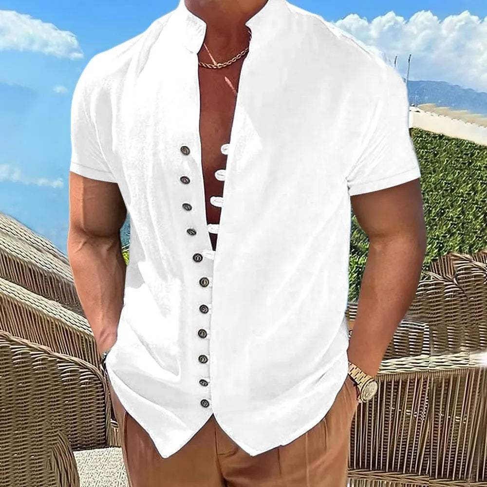 Plus Size Overhemd Zacht Ademend voor Mannen
