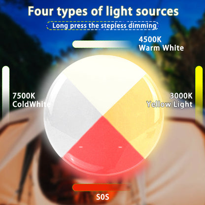 Zonne-Oplaadbare Campinglamp 80W LED met Magneet en Zoom
