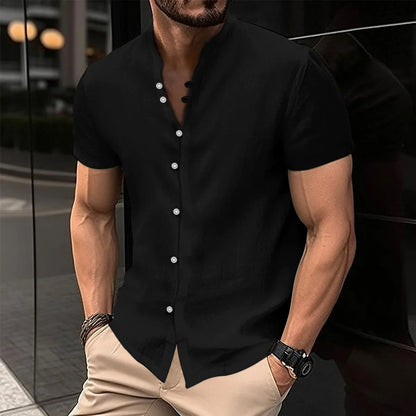 Plus Size Overhemd Casual Comfortabel voor Mannen