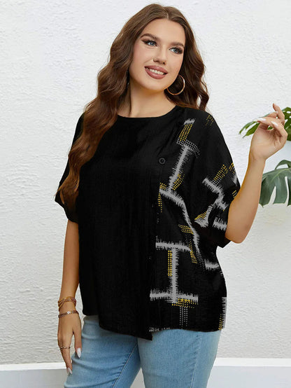 Plus Size T-Shirt voor Vrouwen Comfortabel Casuaal