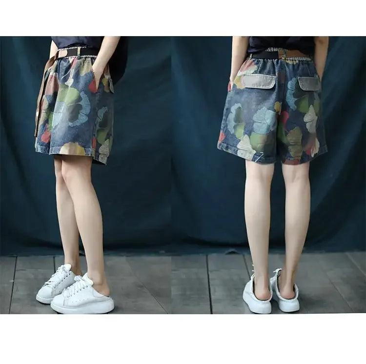 Plus Size Denim Short Stijlvol Zomerbroek voor Dames