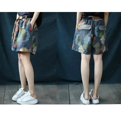Plus Size Denim Short Stijlvol Zomerbroek voor Dames