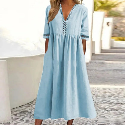 Plus Size Jurk Katy - Stijlvolle Comfortabele Zomerjurk