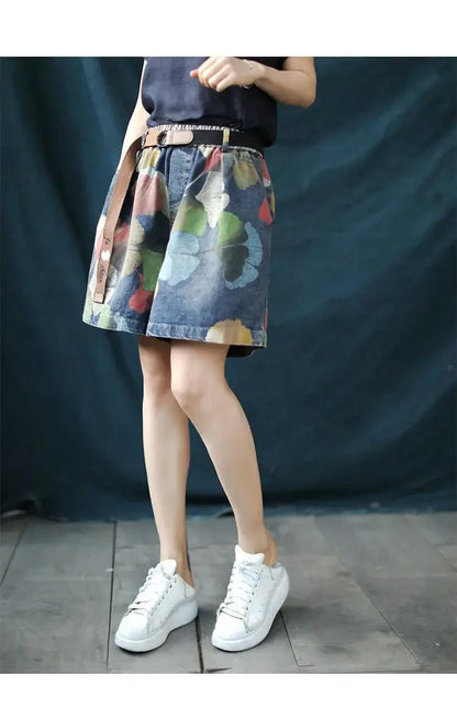 Plus Size Denim Short Stijlvol Zomerbroek voor Dames