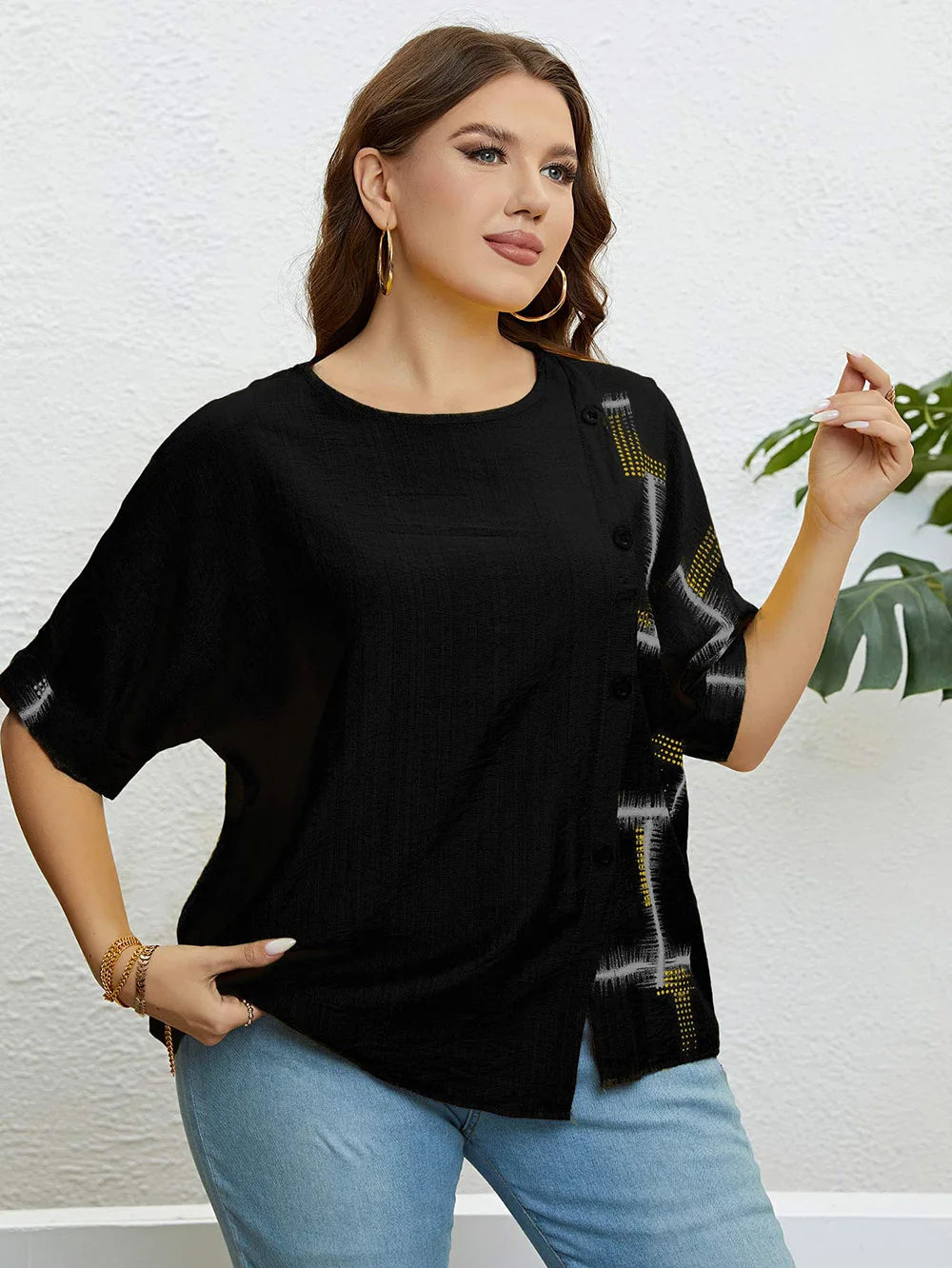 Plus Size T-Shirt voor Vrouwen Comfortabel Casuaal