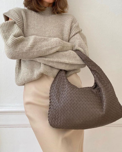 Luxe Geweven Handtas – Tijdloze Elegantie & Comfort voor Elke Dag
