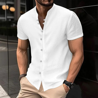 Plus Size Overhemd Casual Comfortabel voor Mannen