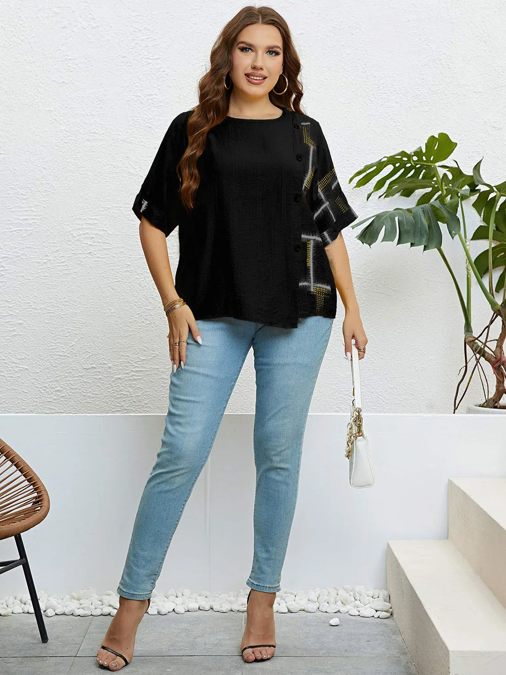 Plus Size T-Shirt voor Vrouwen Comfortabel Casuaal