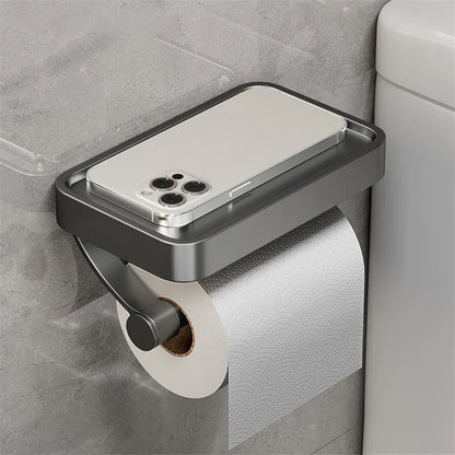 Wandtoiletrolhouder met Opbergplankje