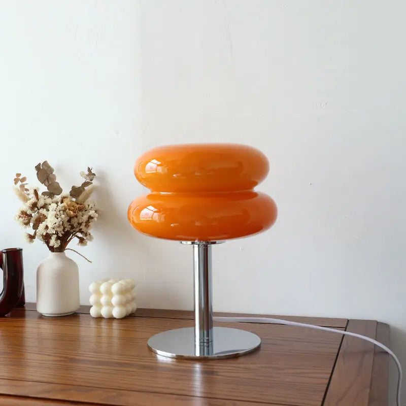 Stijlvolle Glas Tafellamp met LED Verlichting