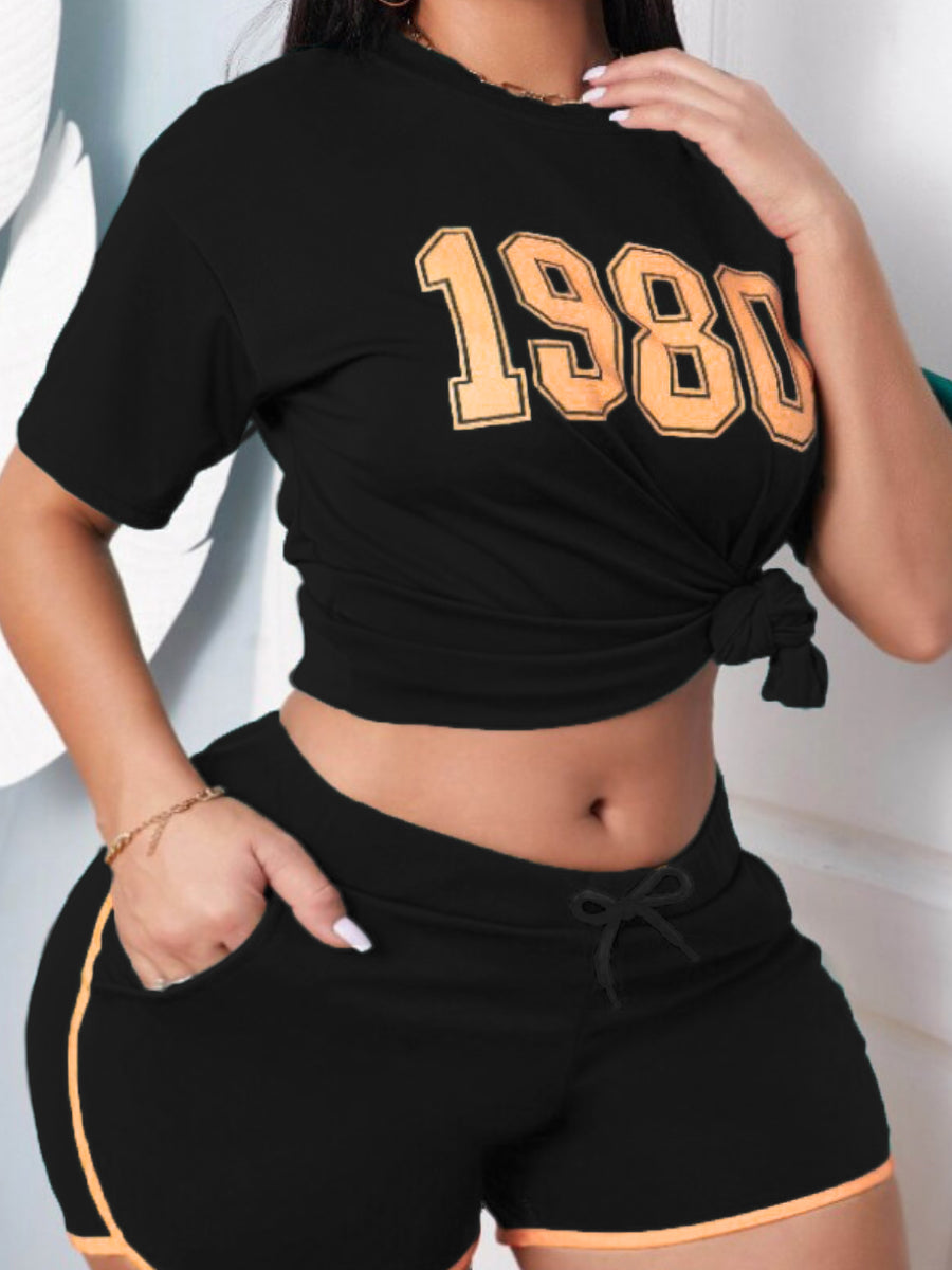 Plus Size Sportset Fleur Trendy en Comfortabel - Mode Vibes