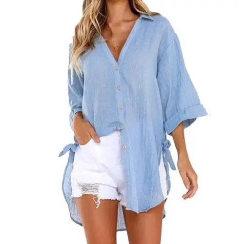 Vrouwelijke Blouse Francia - Casual en Comfortabele Zomerbloes - Mode Vibes