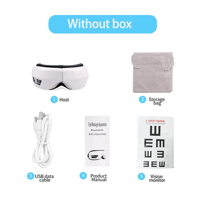 Oogmassage Apparaat met Warmte, Trilling en Bluetooth Muziek