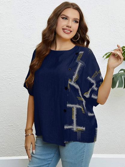 Plus Size T-Shirt voor Vrouwen Comfortabel Casuaal