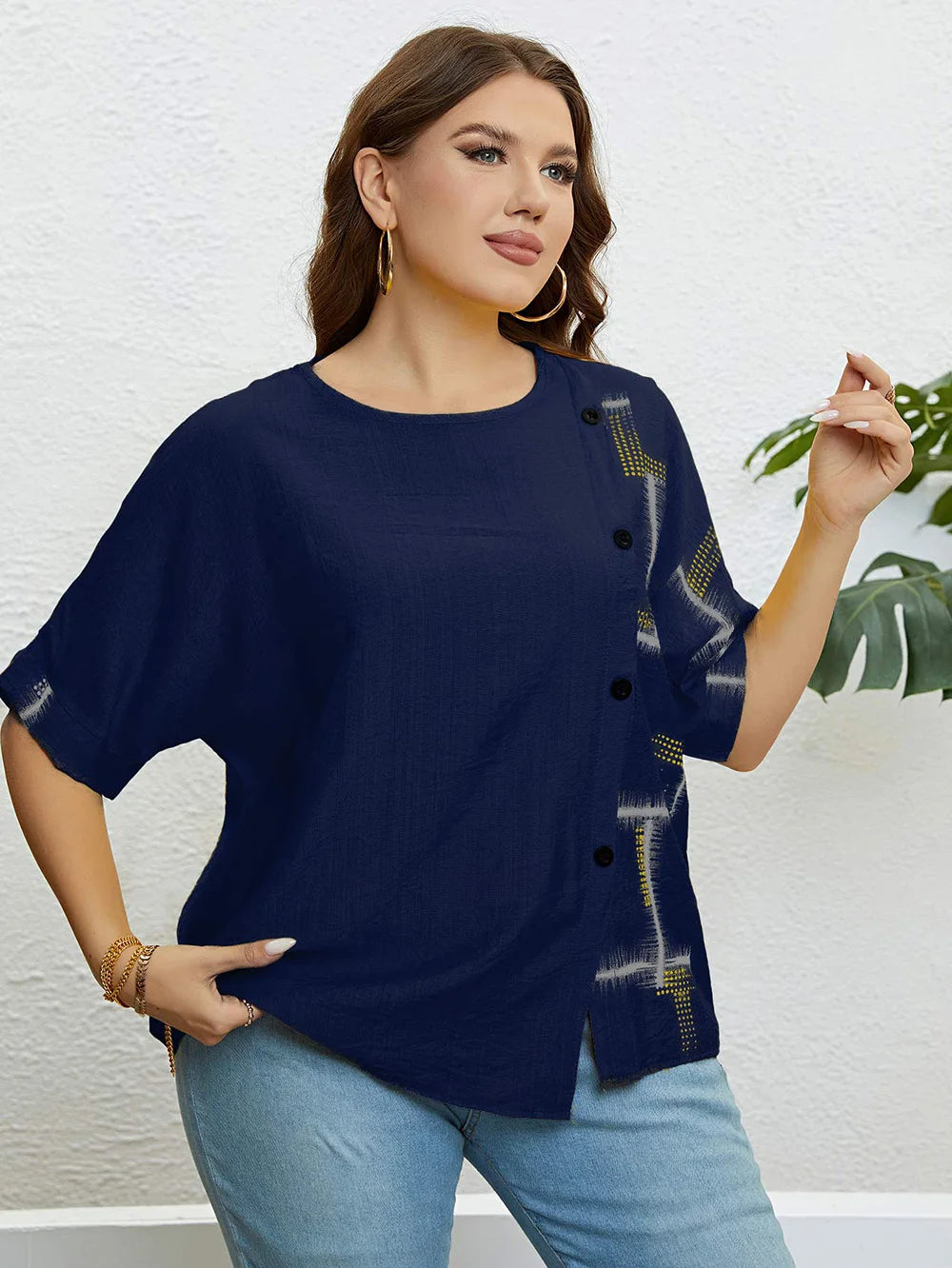 Plus Size T-Shirt voor Vrouwen Comfortabel Casuaal
