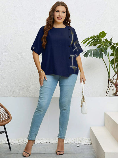 Plus Size T-Shirt voor Vrouwen Comfortabel Casuaal