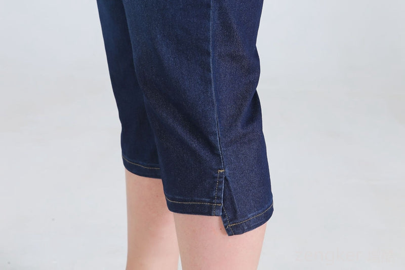 Plus Size Driekwartsbroek Trendy Veelzijdig voor Vrouw