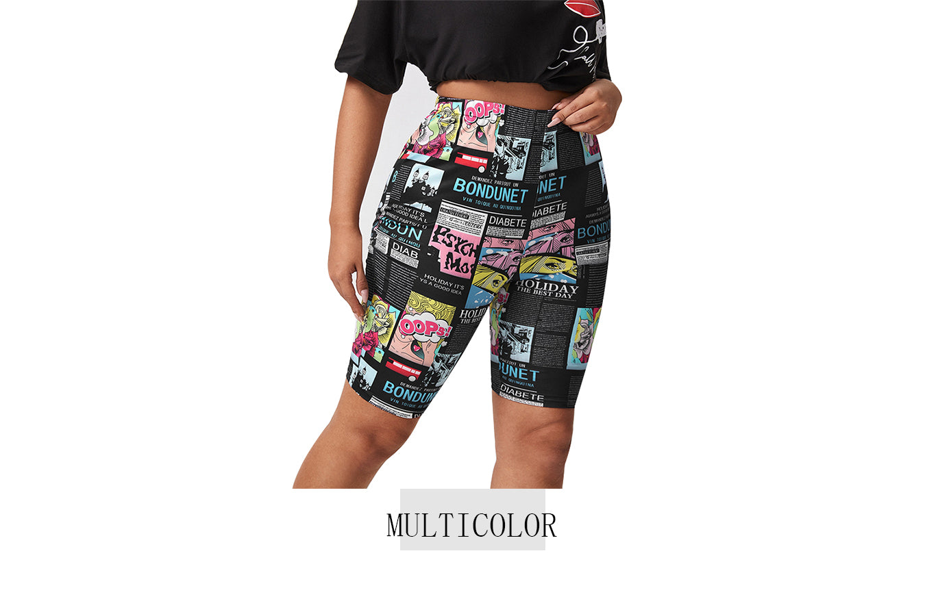 Plus Size Short Broek Opvallend Casual Mode