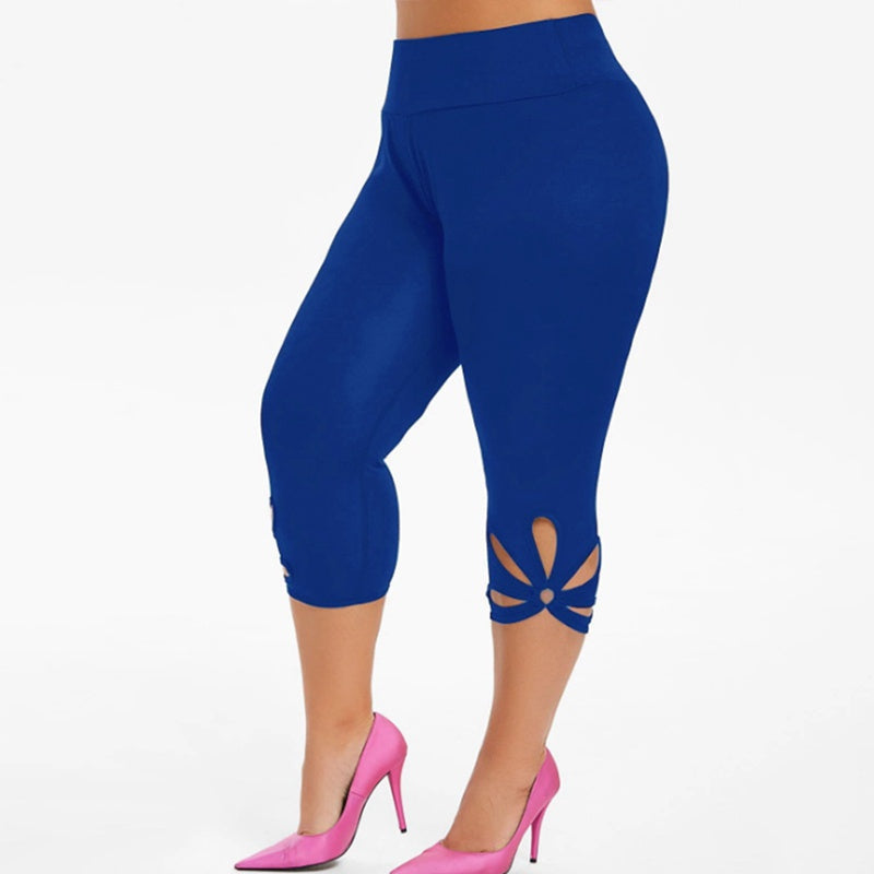 Plus Size Legging Naadloos Casual Zwart