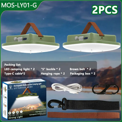 Zonne-Oplaadbare Campinglamp 80W LED met Magneet en Zoom