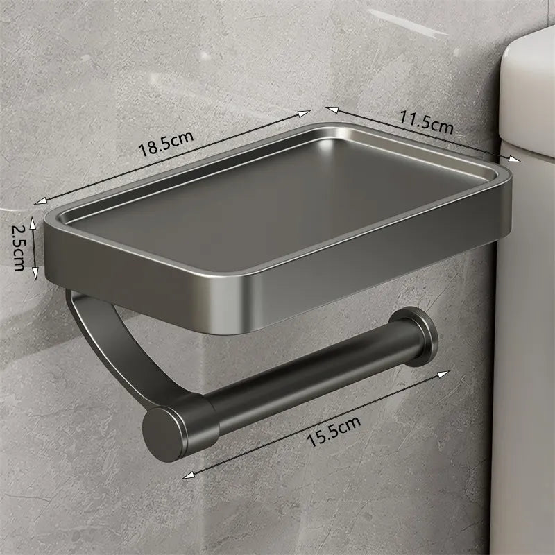 Wandtoiletrolhouder met Opbergplankje