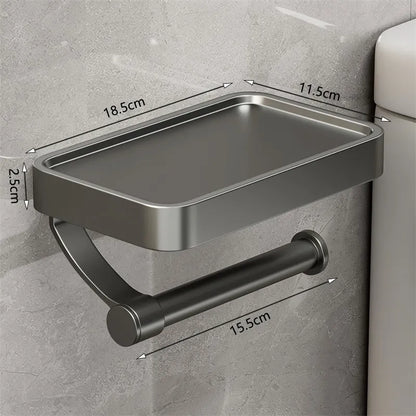 Wandtoiletrolhouder met Opbergplankje