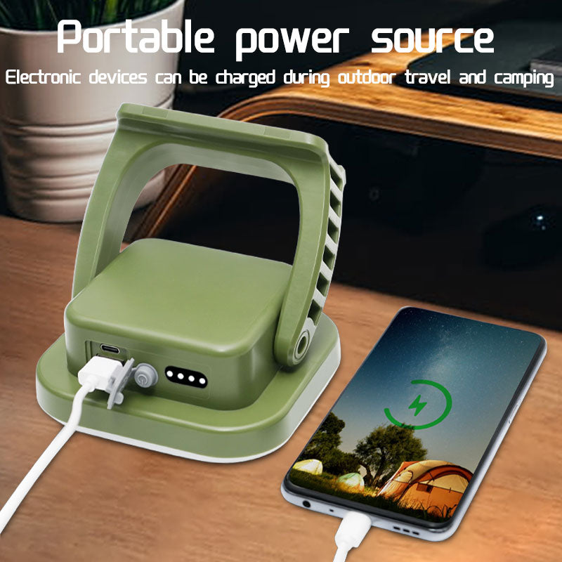 Zonne-Oplaadbare Campinglamp 80W LED met Magneet en Zoom