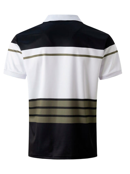 Plus Size Polo Shirt Gestreept Stijlvol voor Mannen